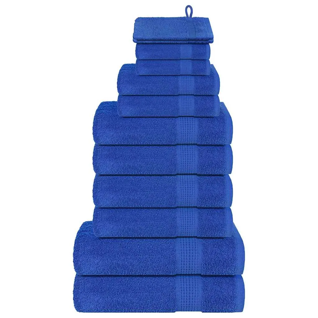 vidaxl set ručnika frogn od 12 dijelova plavi 360 g/m² - slika 1