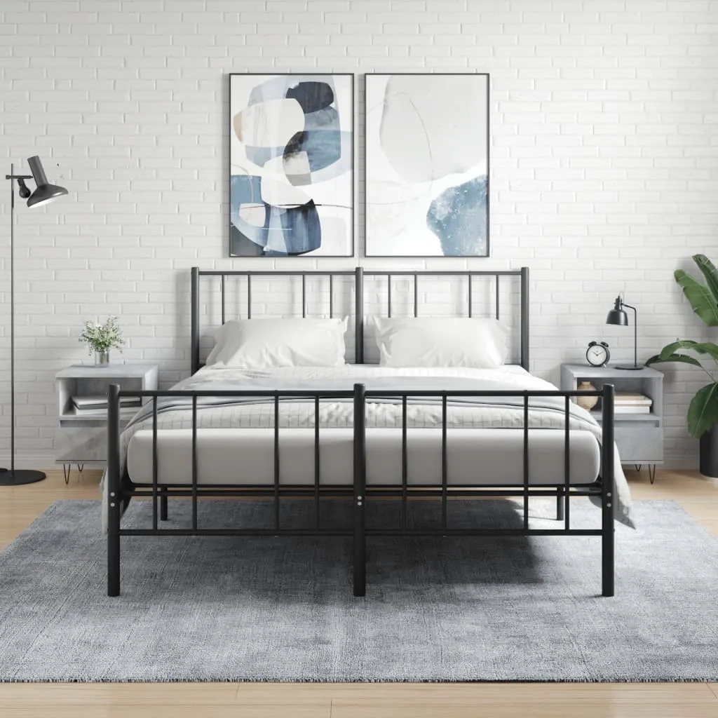 vidaXL Noćni ormarići 2 kom boja betona 40x35x50 cm konstruirano drvo - Venlo