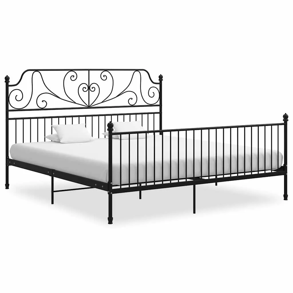 vidaXL Okvir za krevet crni metalni 180 x 200 cm - Venlo