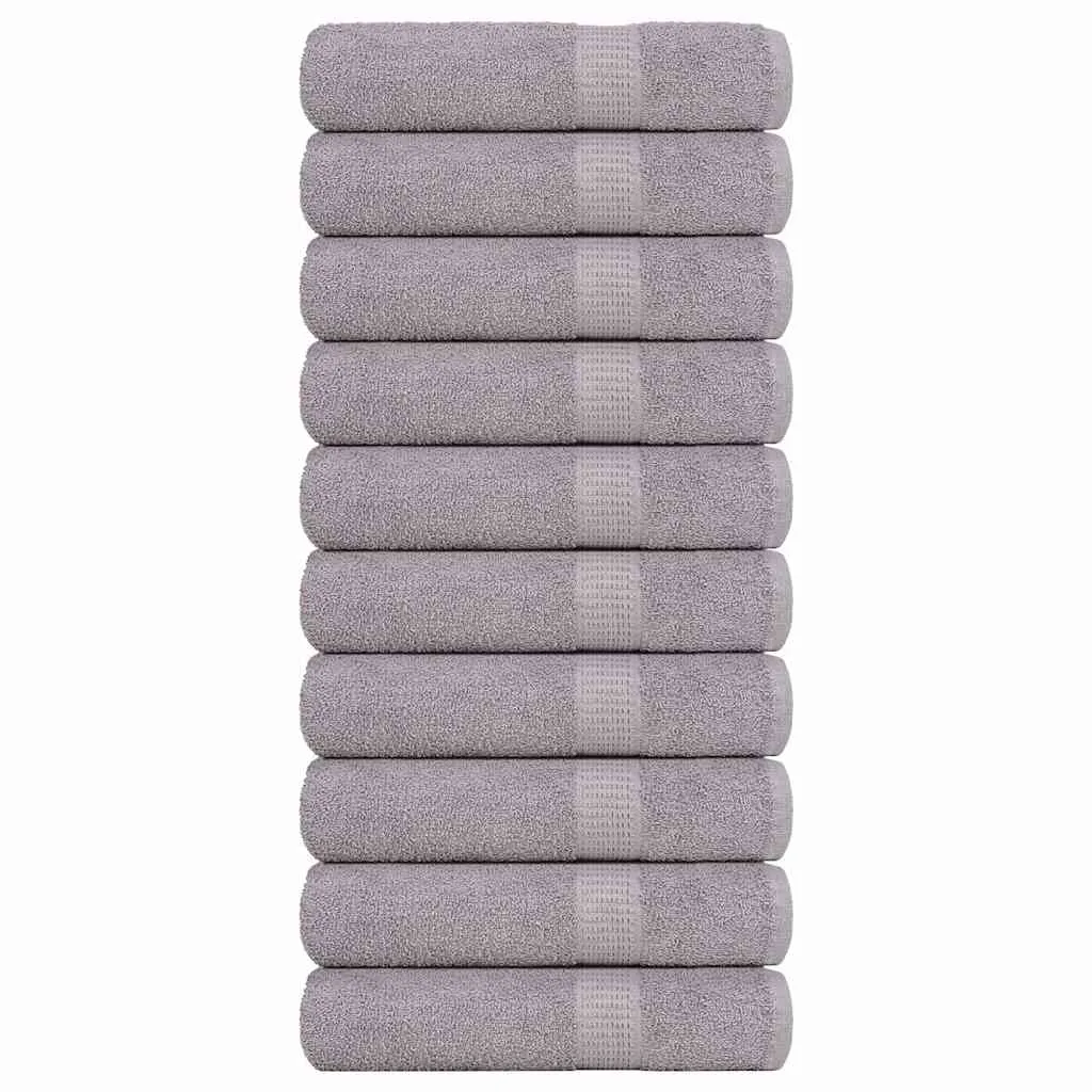 vidaxl ručnici za kupanje frogn 10 kom sivi 100x150 cm 360 g/m² - slika 1