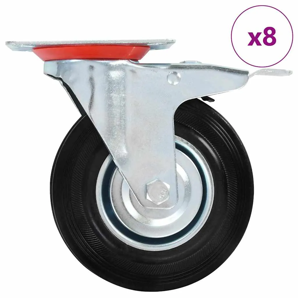vidaxl okretni kotačići 8 kom 125 mm - slika 1