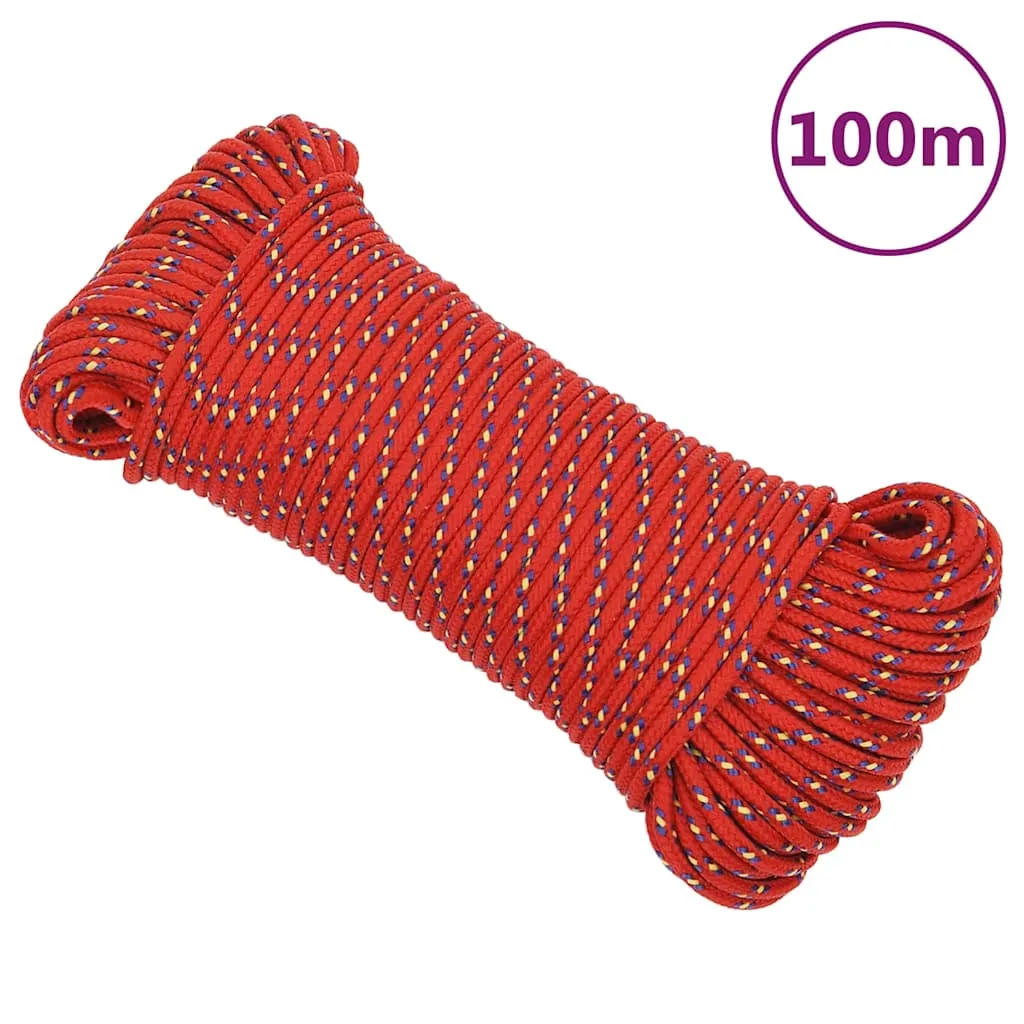 vidaxl brodski konop crveni 4 mm 100 m od polipropilena - slika 1