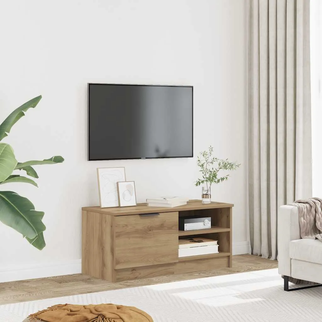 vidaxl tv ormarić artisan hrast 80x35x36,5 cm izrađeno drvo - slika 1