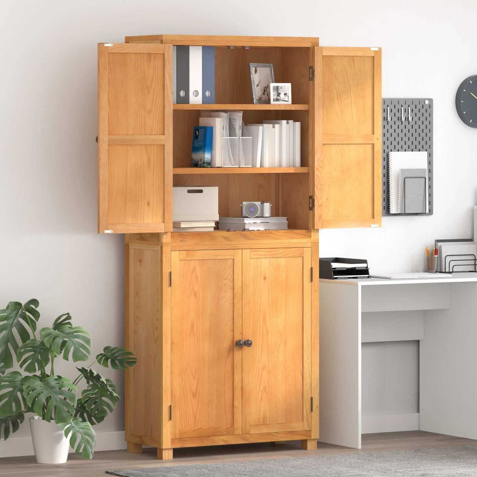 vidaXL Set namještaja za pohranu 2 kom. Prirodna 80 x 35 x 185 cm - Venlo