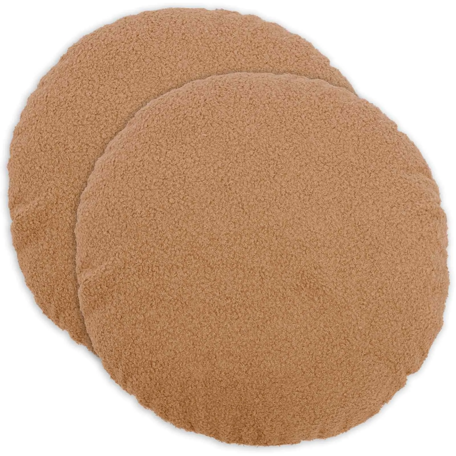 vidaxl presvlaka za jastuk 2 pcs heerlen bež ø 40 cm bouclé - slika 1