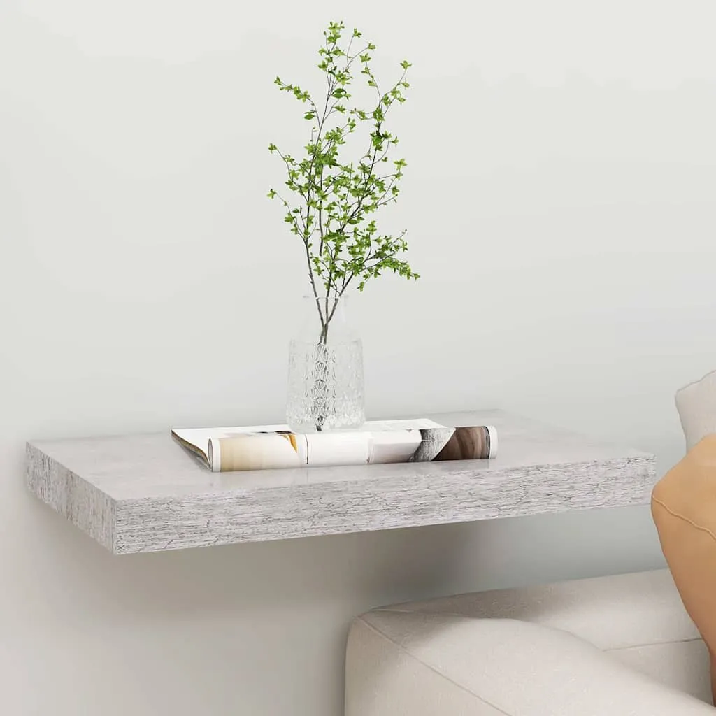 vidaXL Plutajuća zidna polica siva boja betona 50 x 23,5 x 3,8 cm MDF - Venlo