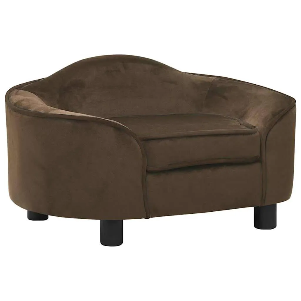 vidaxl sofa za pse smeđa 67 x 47 x 36 cm plišana - slika 1