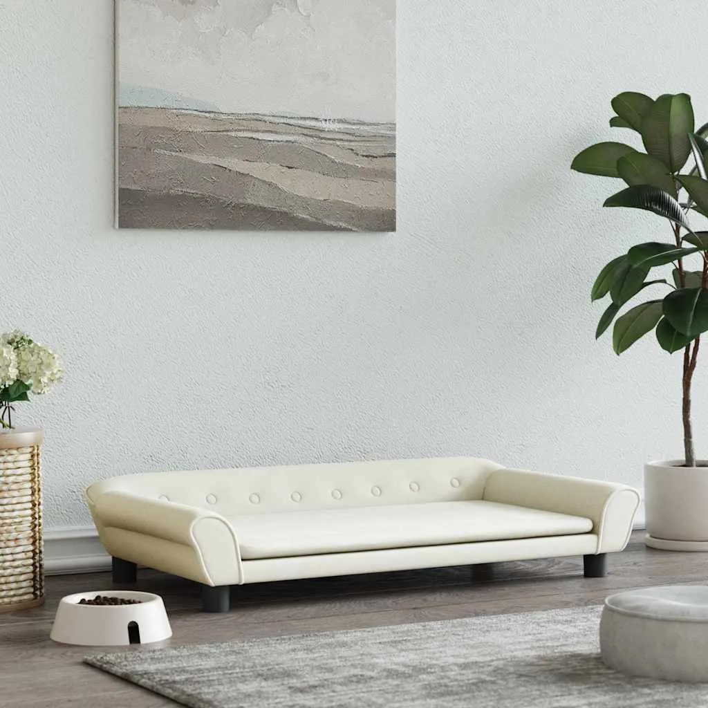 vidaXL Krevet za pse krem 100 x 50 x 21 cm baršunasti - Venlo