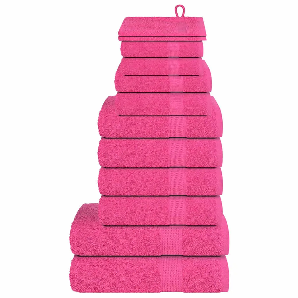 vidaxl set ručnika frogn od 12 dijelova ružičaste boje 360 g/m² - slika 1