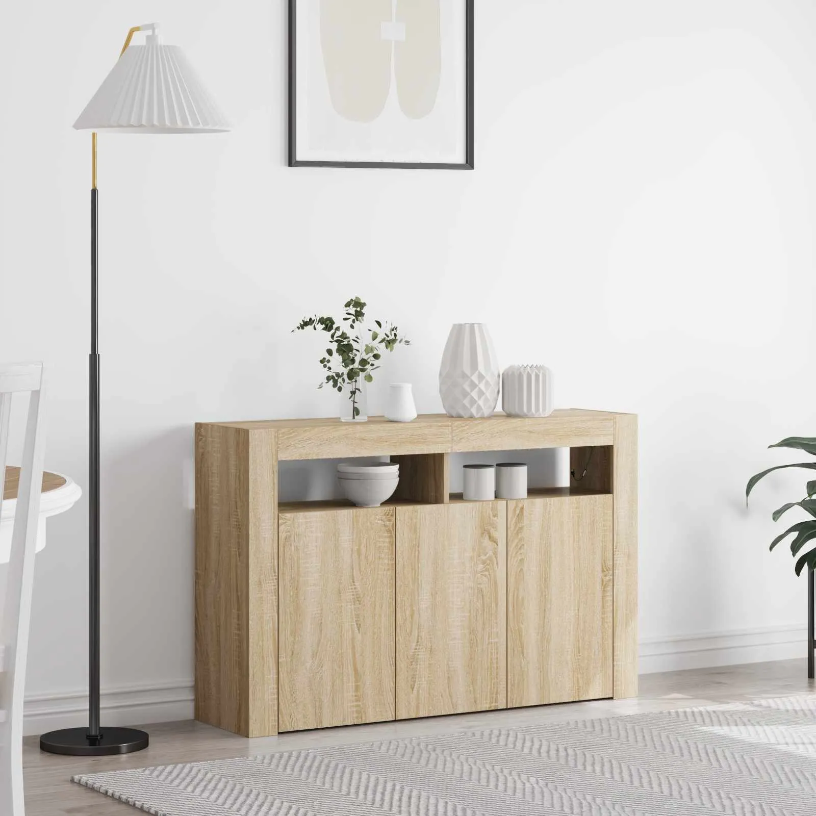 vidaXL Kreveta Sonoma hrast 116 x 30 x 75 cm Konstruirano drvo - Venlo