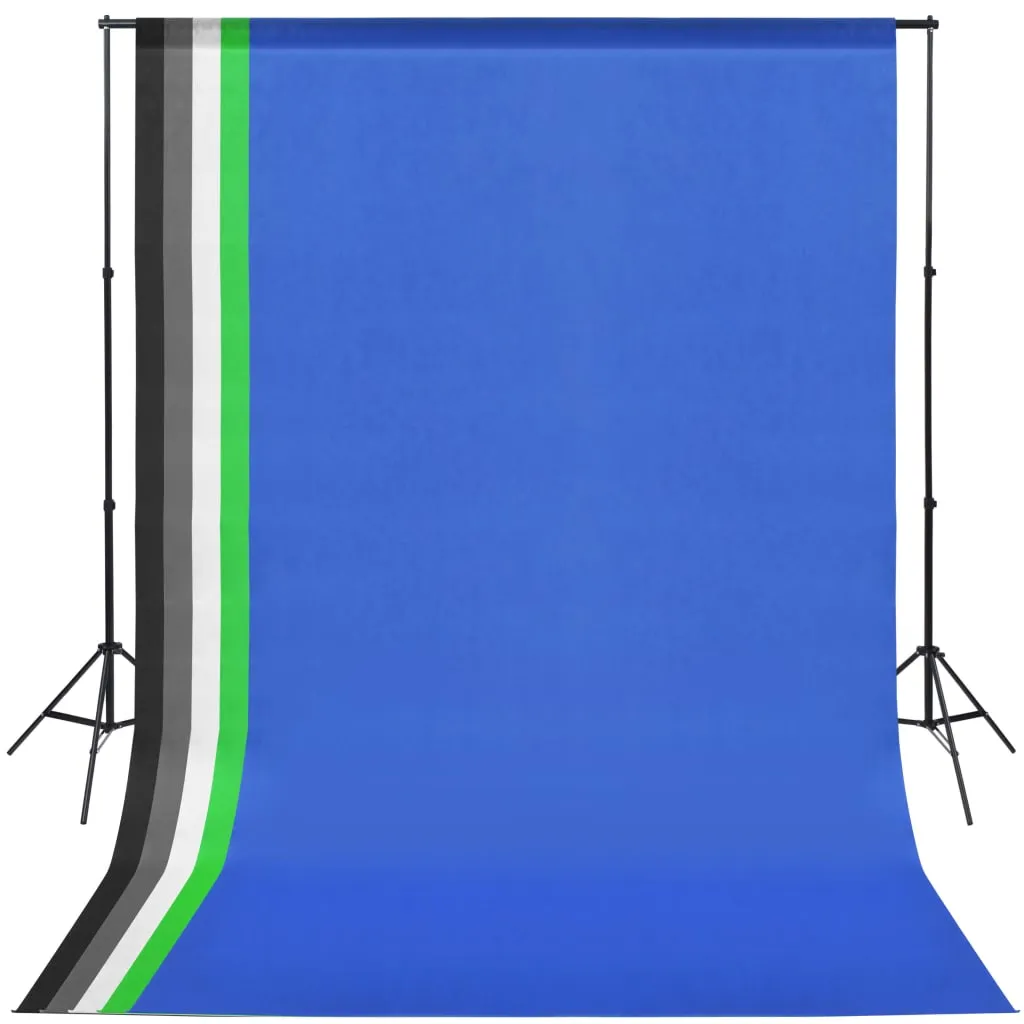 vidaXL Oprema za Foto Studio s 5 Raznobojnih Pozadina i Podesivi Okvir - Venlo