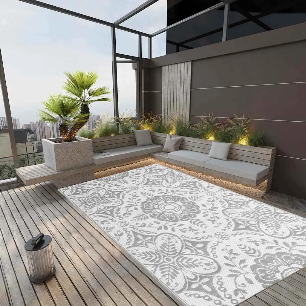 vidaXL Vanjski tepih ARAKIL svjetlosivi 190 x 290 cm PP - Venlo