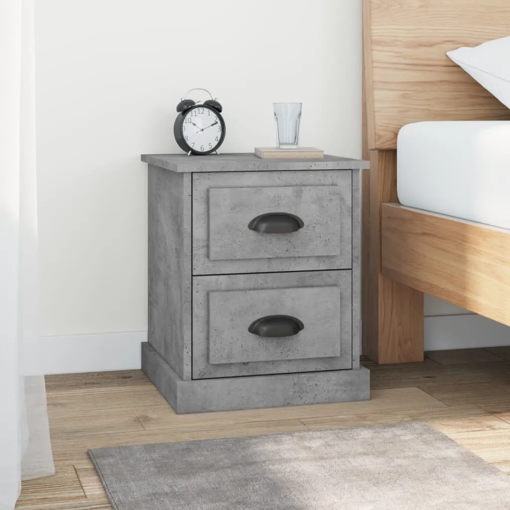 vidaXL Noćni ormarići 2 kom boja betona 39x39x47,5cm konstruirano drvo - Venlo