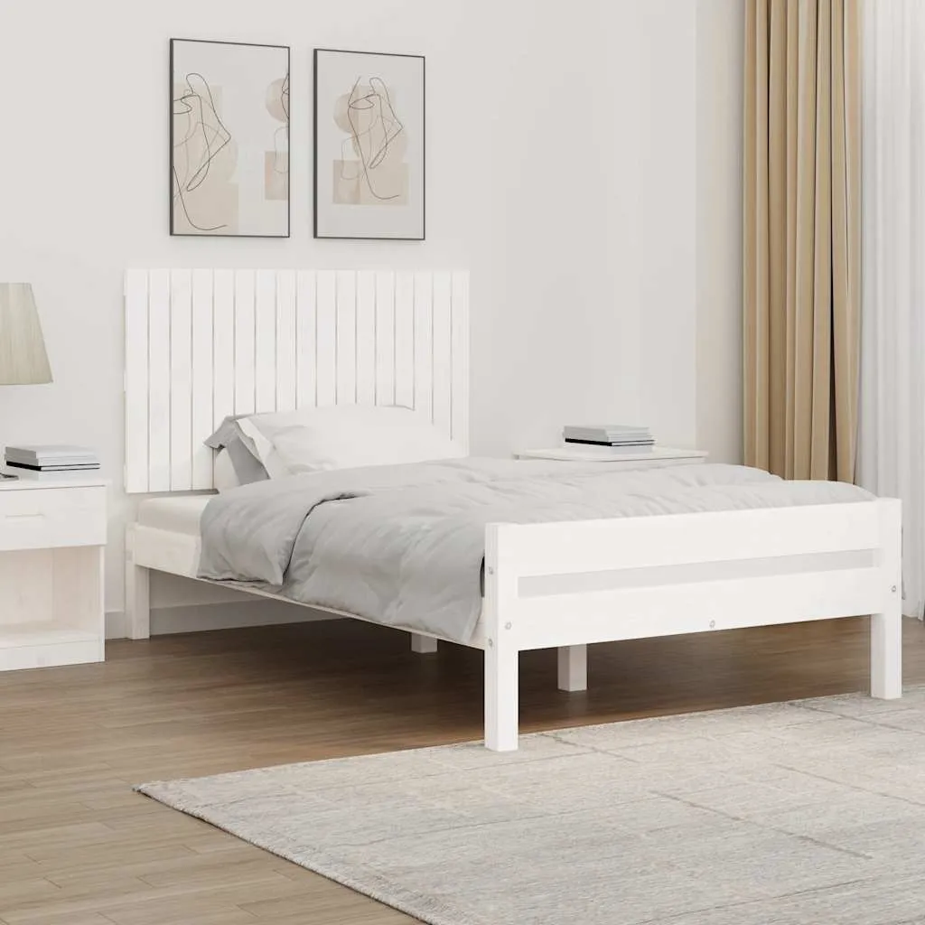vidaXL Zidno uzglavlje bijelo 108 x 3 x 60 cm od masivne borovine - Venlo