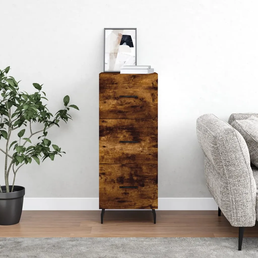 vidaXL Komoda boja dimljenog hrasta 34,5x34x90 cm konstruirano drvo - Venlo