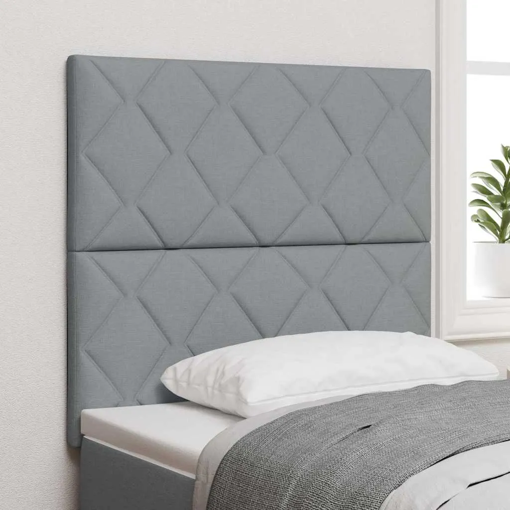 vidaXL LED glava kreveta Svijetlo siva 90 cm tkanina - Venlo
