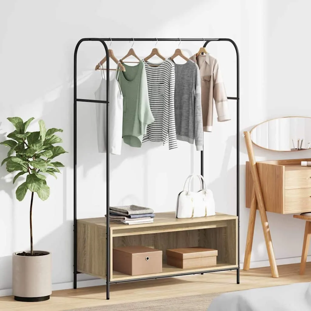 vidaXL Stalak za odjeću Smeđi hrast 100 x 44 x 160 cm - Venlo