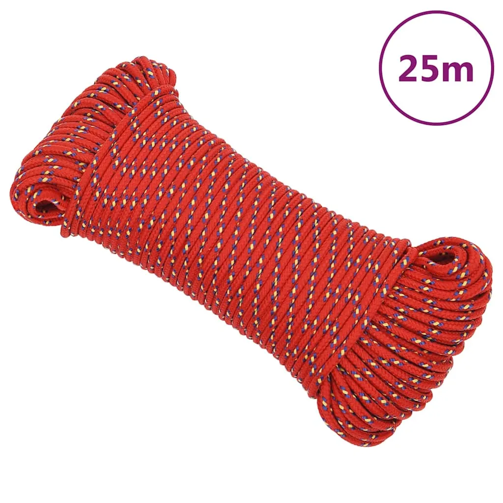vidaxl brodski konop crveni 3 mm 25 m od polipropilena - slika 1