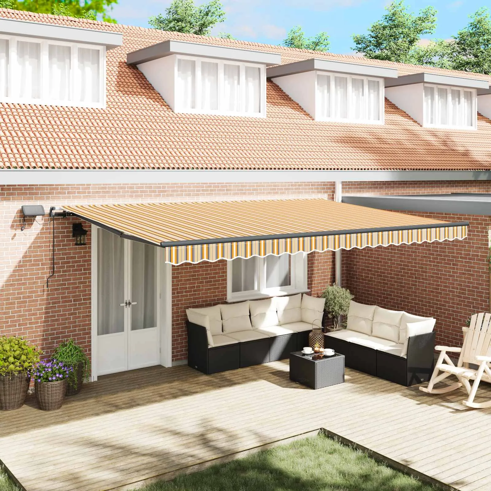vidaXL Povlačivi tende Šareni 500 × 300 cm Tkanina i Aluminij - Venlo