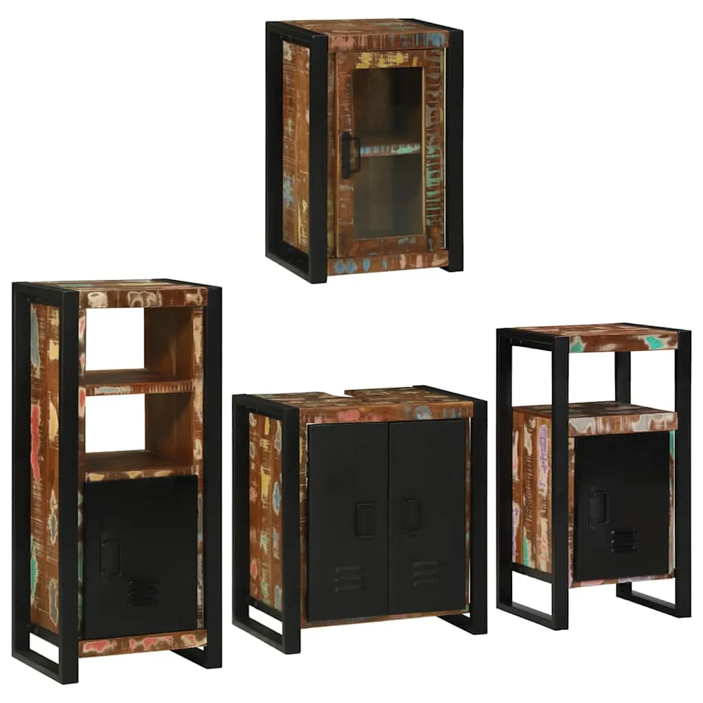 vidaXL Set namještaja za kupaonicu 4 kom. Šareni 55 x 35 x 60 cm - Venlo
