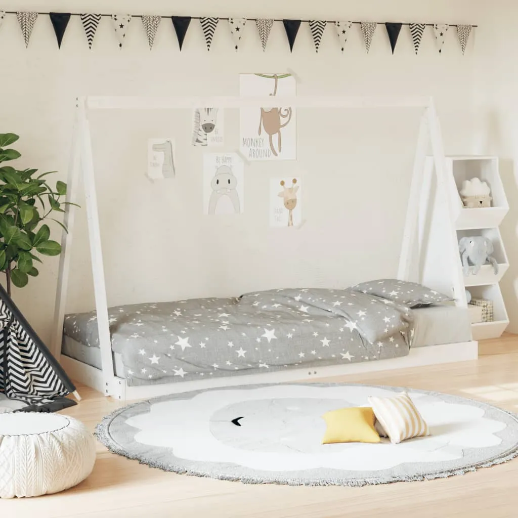 vidaXL Okvir za dječji krevet bijeli 80 x 200 cm od masivne borovine - Venlo
