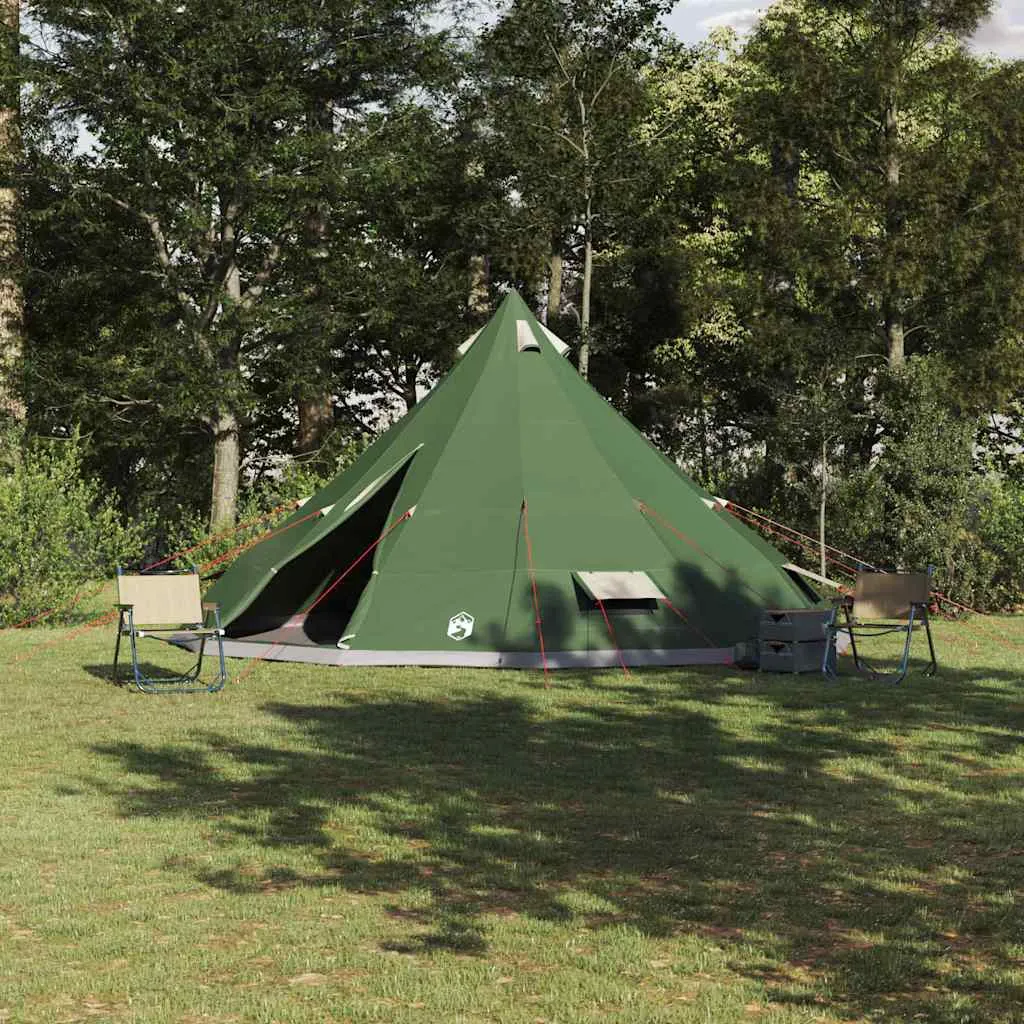 vidaxl tipi šator s krovom s pohranom zelena 560 x 560 x 300 cm taft - slika 1