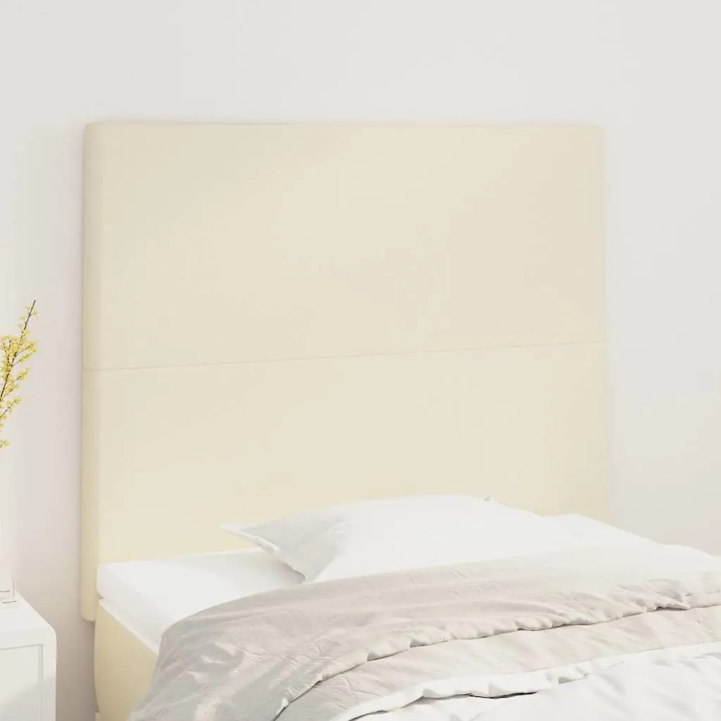 vidaXL Uzglavlje krem boje 100x5x118/128 cm umjetna koža - Venlo