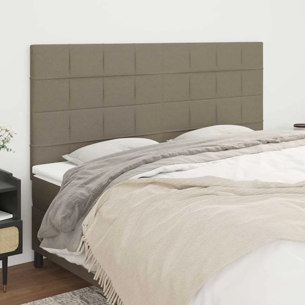 vidaXL Uzglavlje boje taupe 200x5x118/128 cm tkanina - Venlo