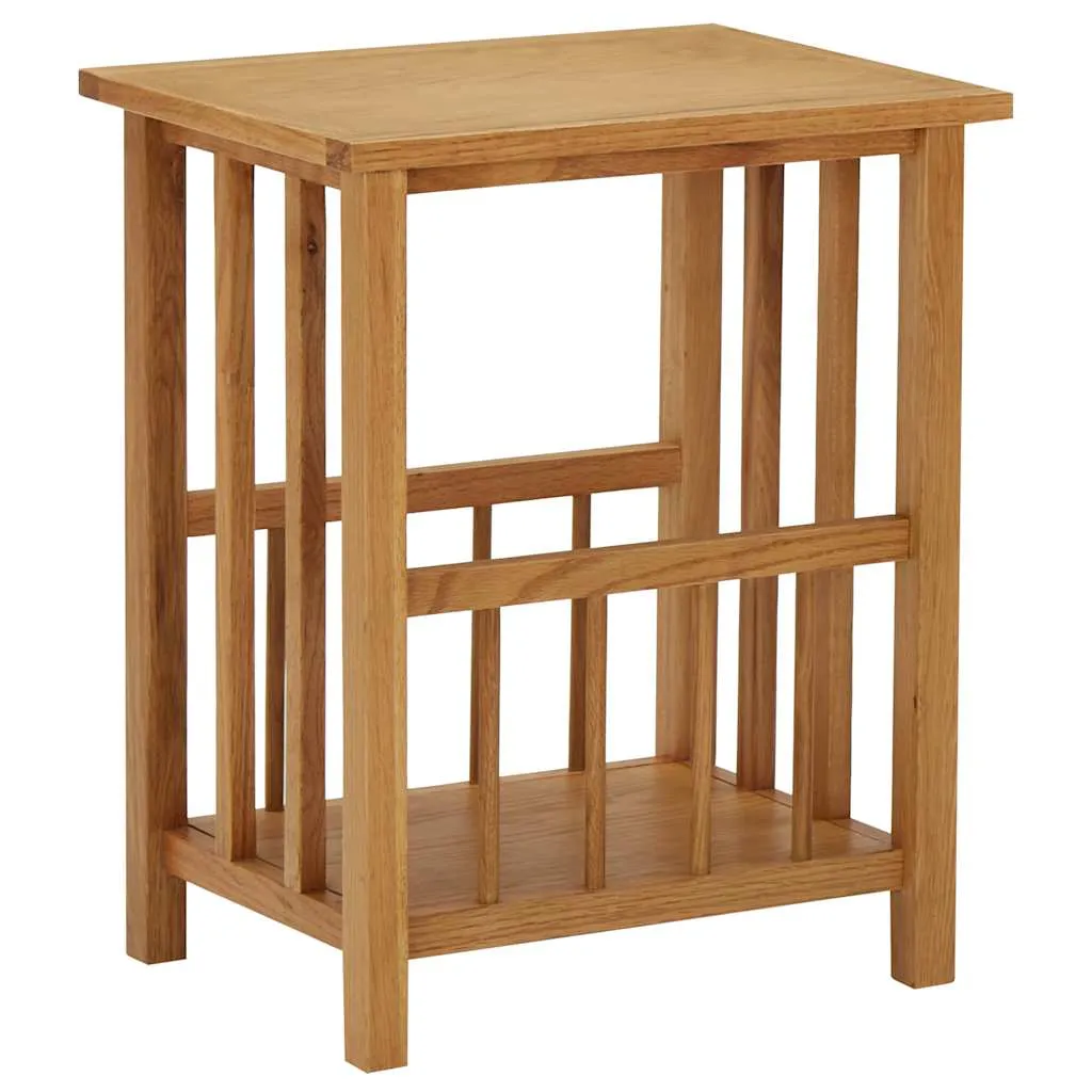 vidaXL Stolić za časopise 45 x 35 x 55 cm od masivne hrastovine - Venlo