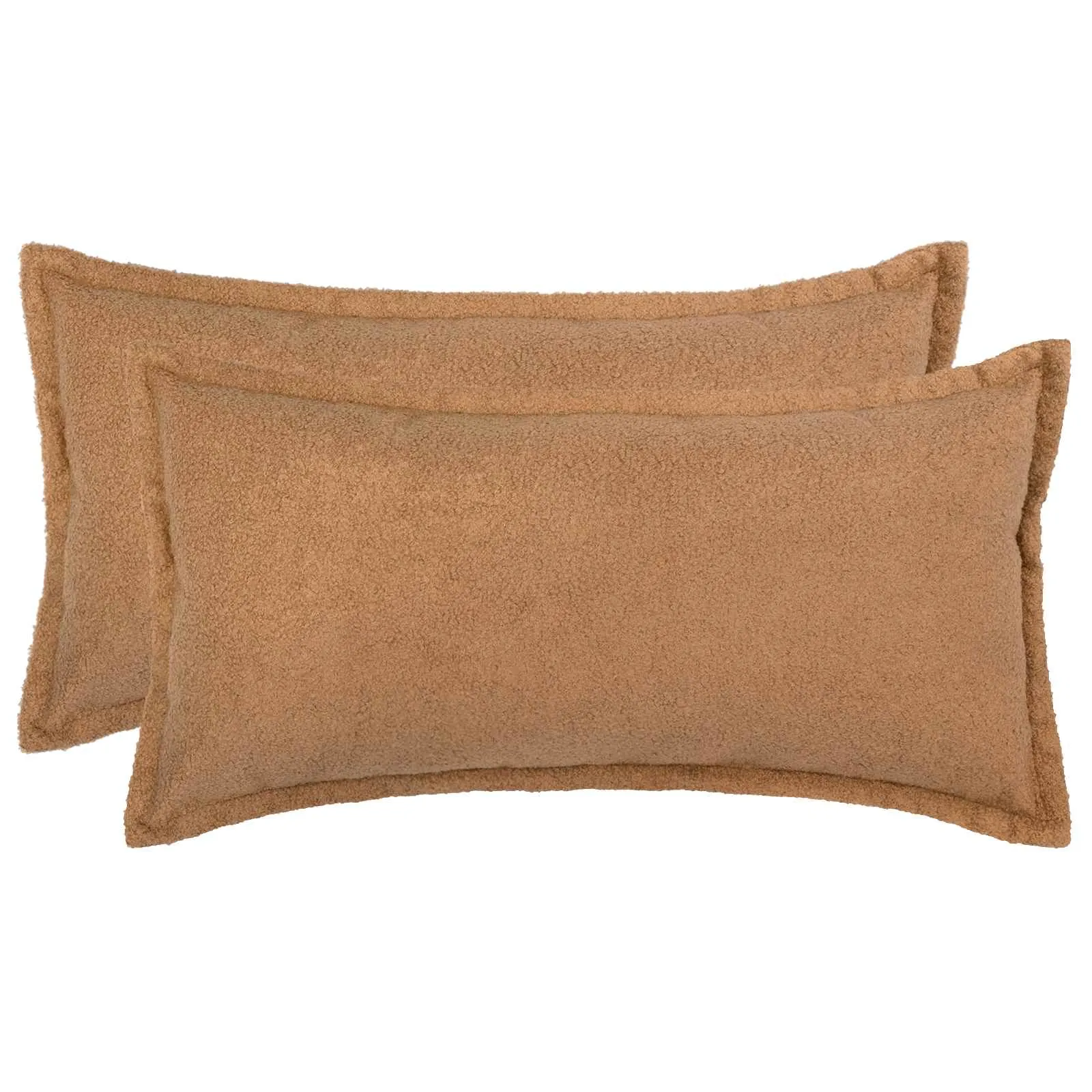 vidaxl presvlaka za jastuk 2 pcs houten bež 40 x 80 cm bouclé - slika 1