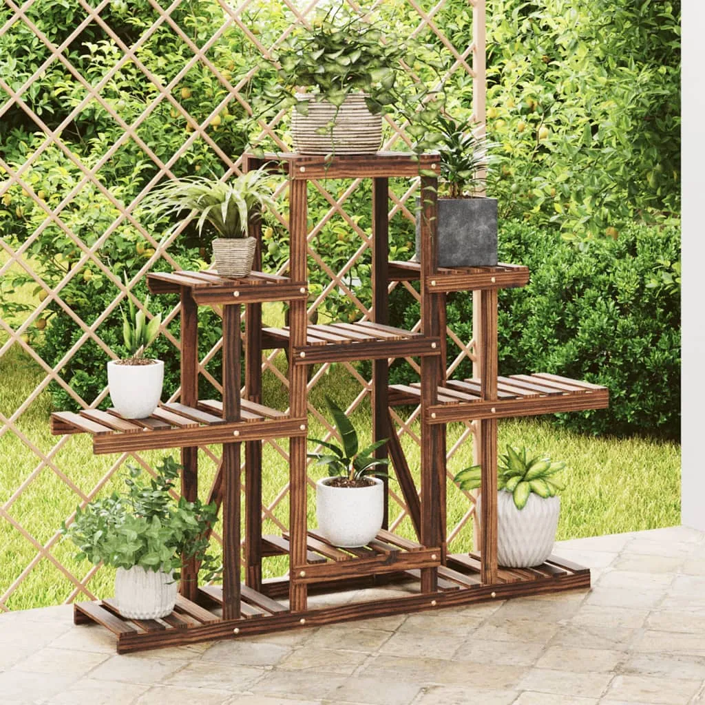 vidaXL Stalak za cvijeće 110 x 25 x 96 cm od masivne jelovine - Venlo