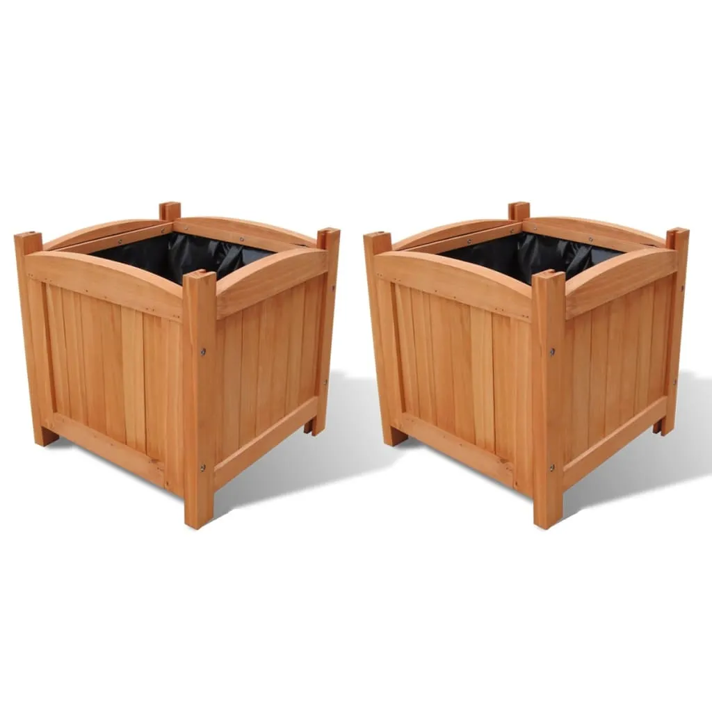 vidaXL Drvena povišena gredica 30 x 30 x 30 cm 2-dijelni set - Venlo