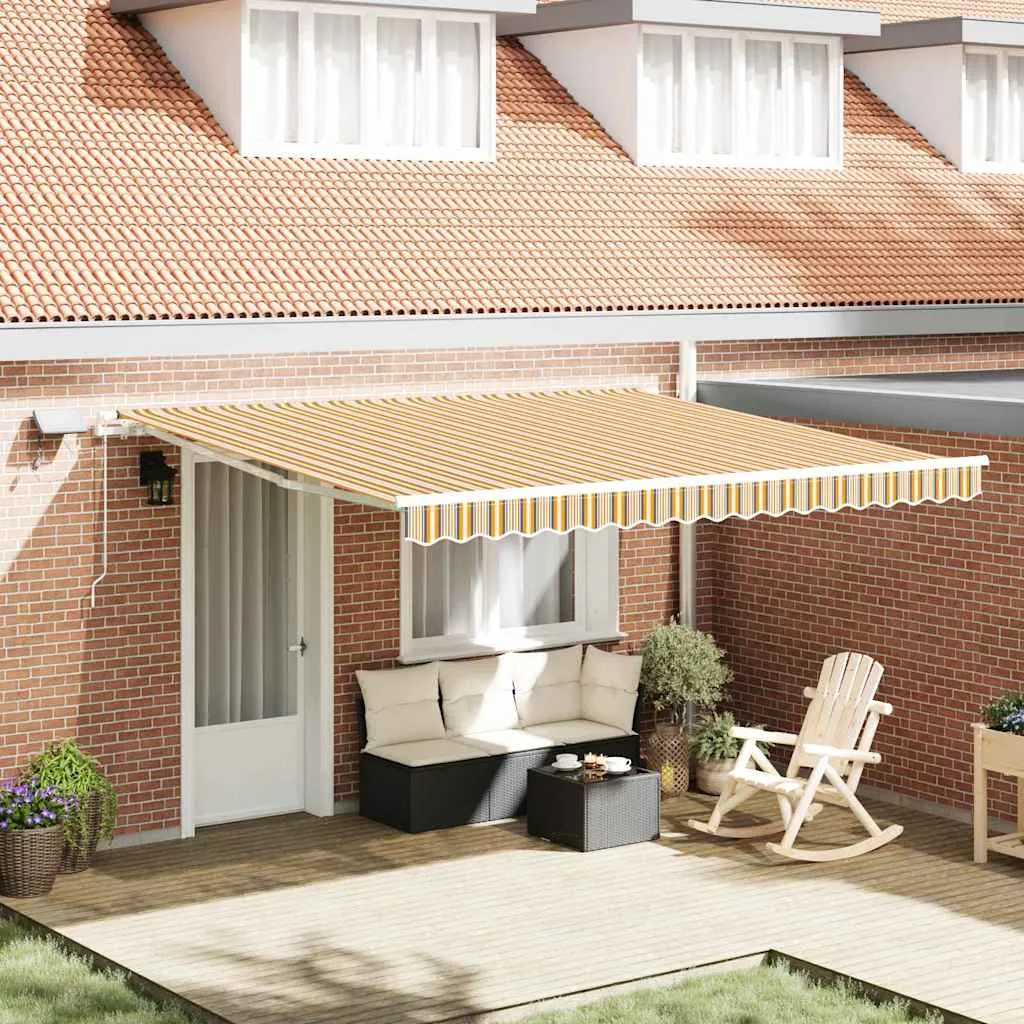 vidaXL Povlačivi tende Šareni 400 × 300 cm Tkanina i Aluminij - Venlo