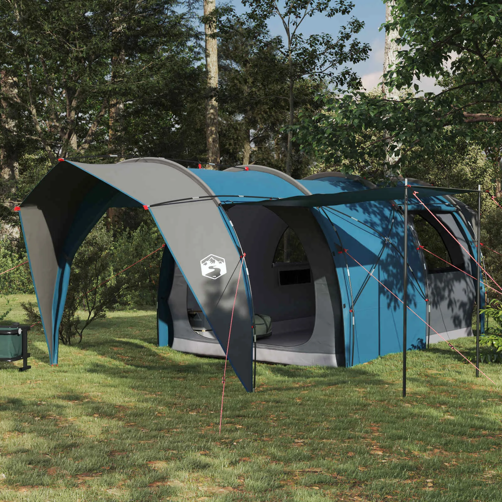 vidaxl tunelski šator 6-osobni plava 185t poliester s pu premazom - slika 1