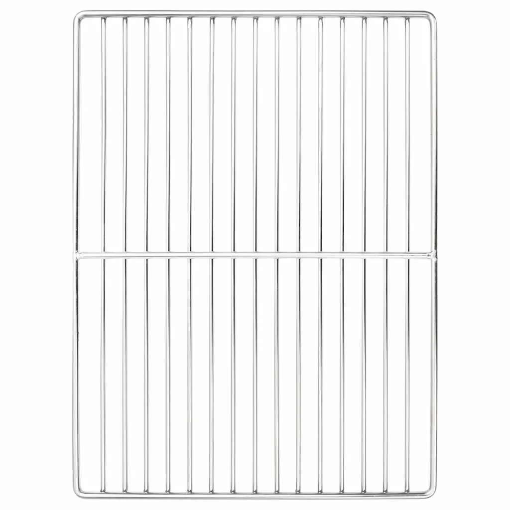 vidaxl rešetka za roštilj 40 x 30 cm nehrđajući čelik srebrna - slika 1