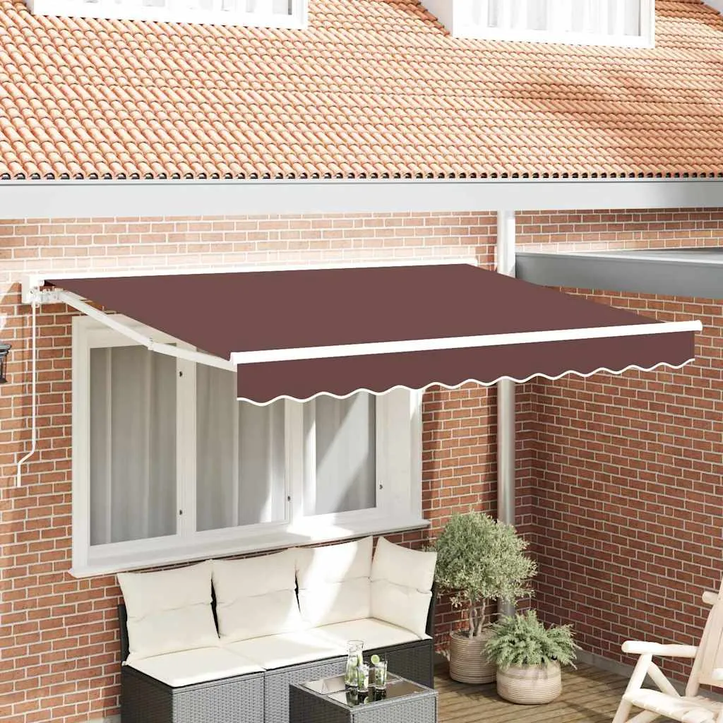 vidaXL Okvir tende Smeđa 350 x 200 cm Poliester s PU premazom - Venlo