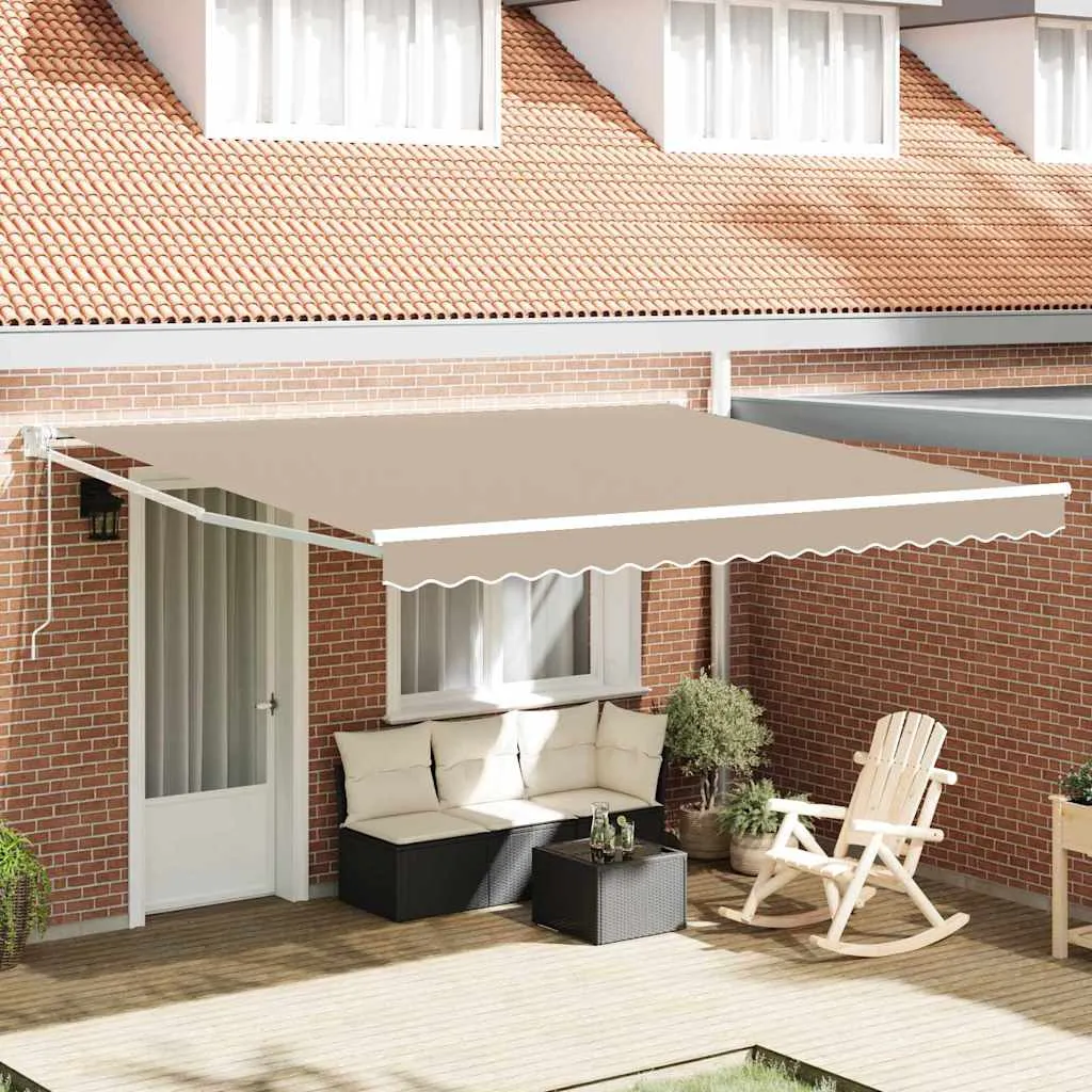 vidaXL Povlačivi tende Bež 400 × 300 cm Poliester i metal - Venlo