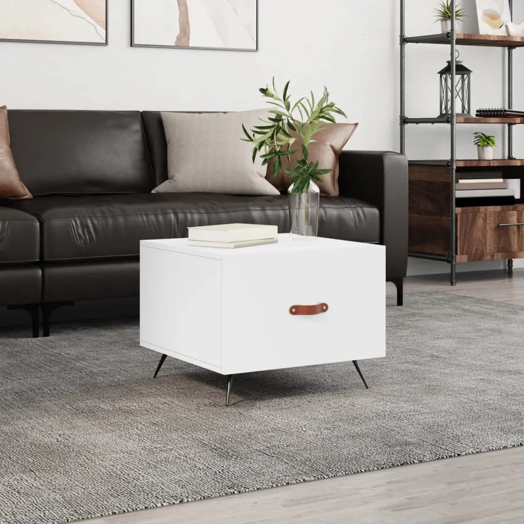 vidaXL Stolić za kavu bijeli 50 x 50 x 40 cm od konstruiranog drva - Venlo