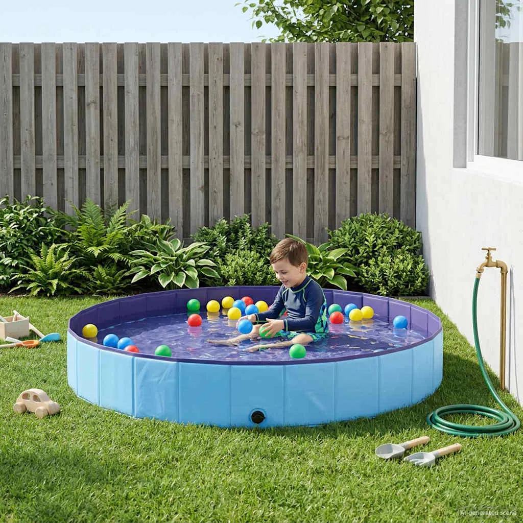 vidaxl bazen za djecu ø300 x 38 cm kružni za dijete za plava - slika 1