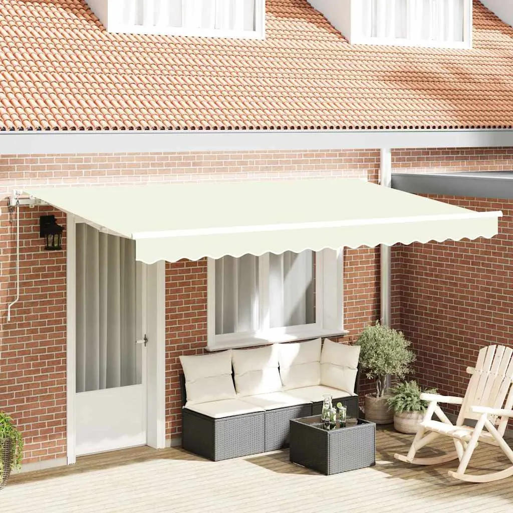 vidaXL Povlačivi tende Krema 350 x 200 cm tkanina - Venlo