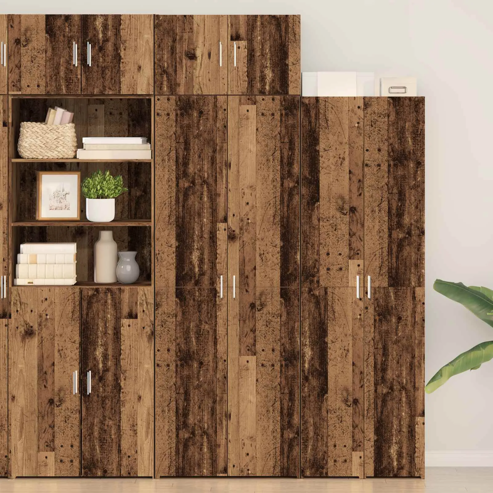 vidaXL Ormarić za pohranu 2 kom. Staro drvo 70 x 42,5 x 225 cm - Venlo