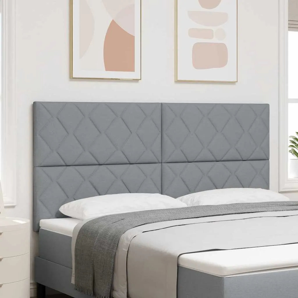 vidaXL LED glava kreveta Svijetlo siva 180 cm tkanina - Venlo