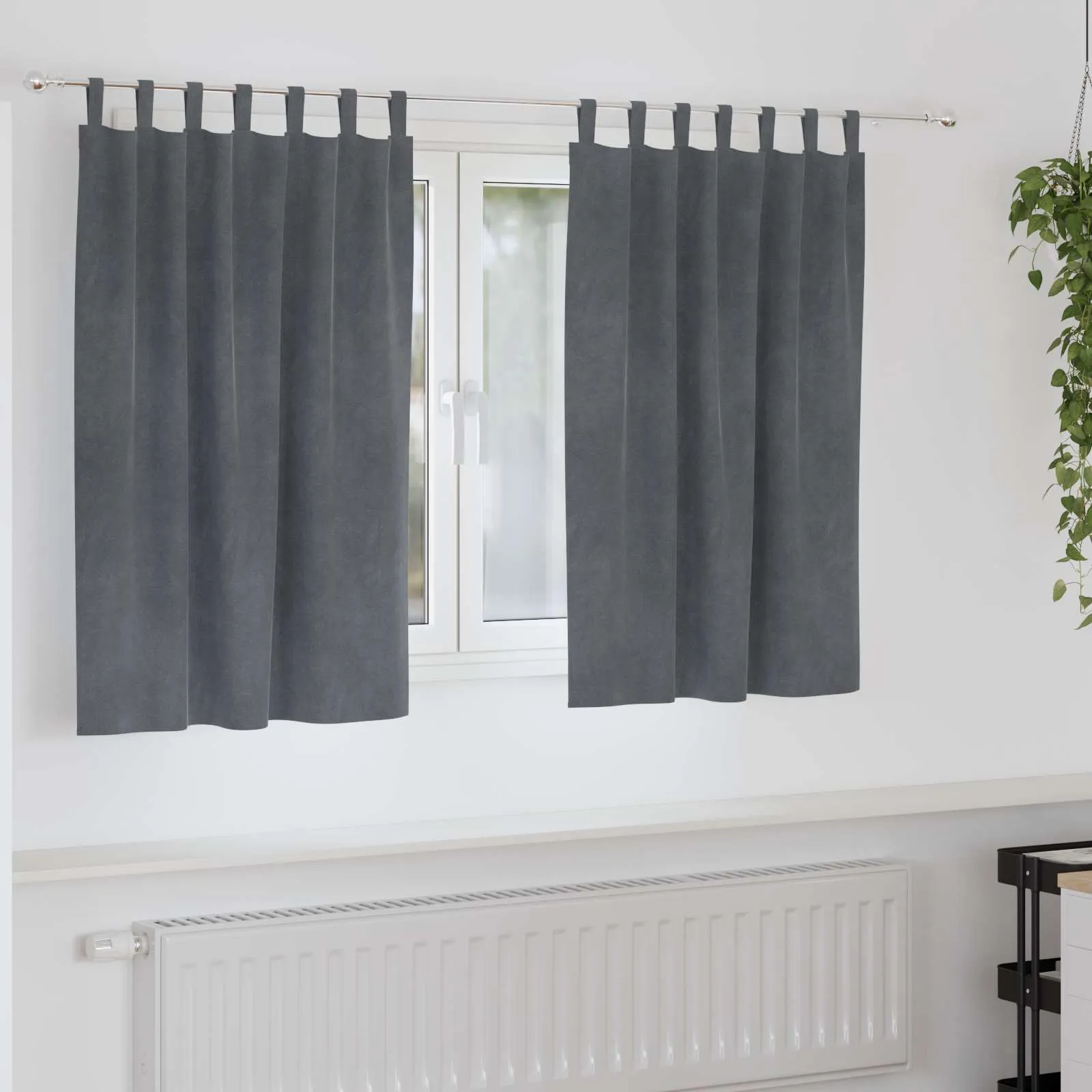 vidaXL Zavjese 2 kom. Svjetlosiva 140 x 140 cm Baršun - Venlo