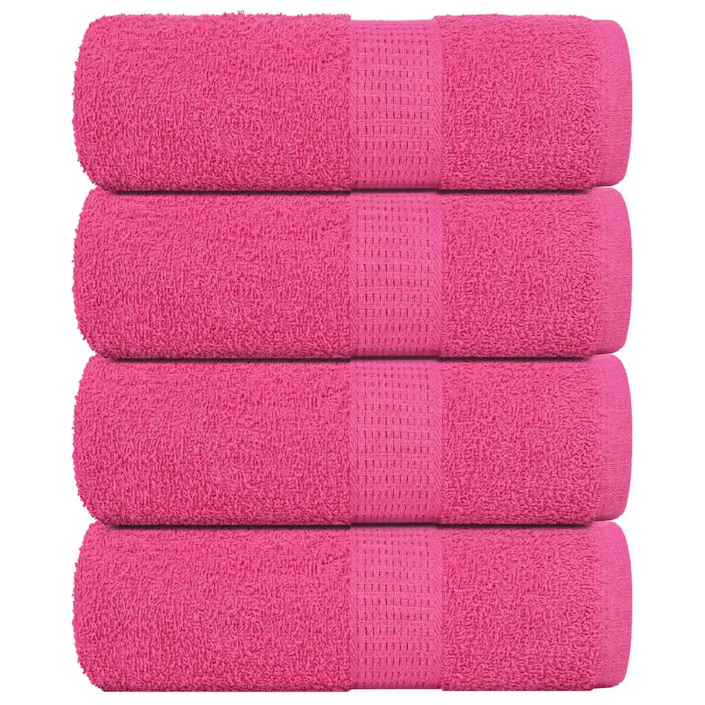 vidaxl ručnici za goste frogn 4 kom. roze 30x50 cm 360 g/m² - slika 1