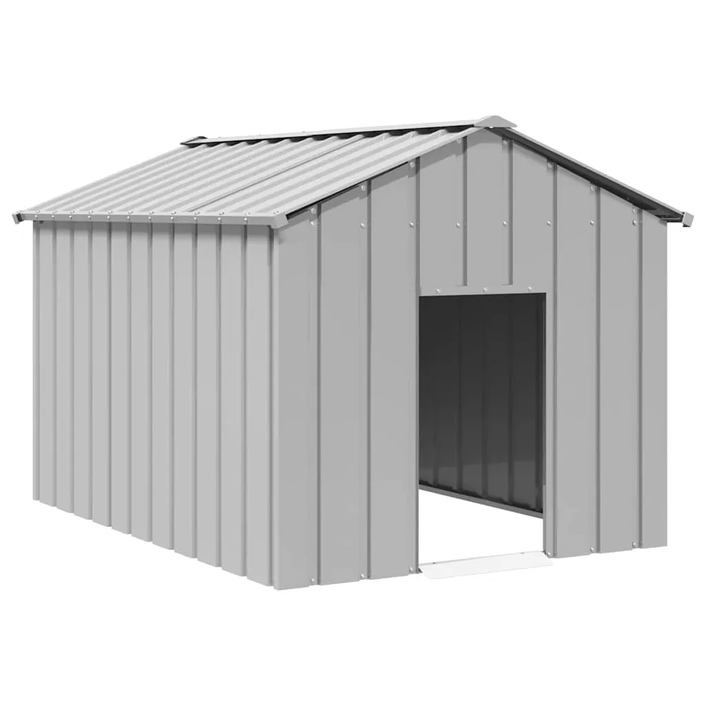 vidaxl kućica za pse s krovom 113x153x101 cm pocinčani čelik - slika 1