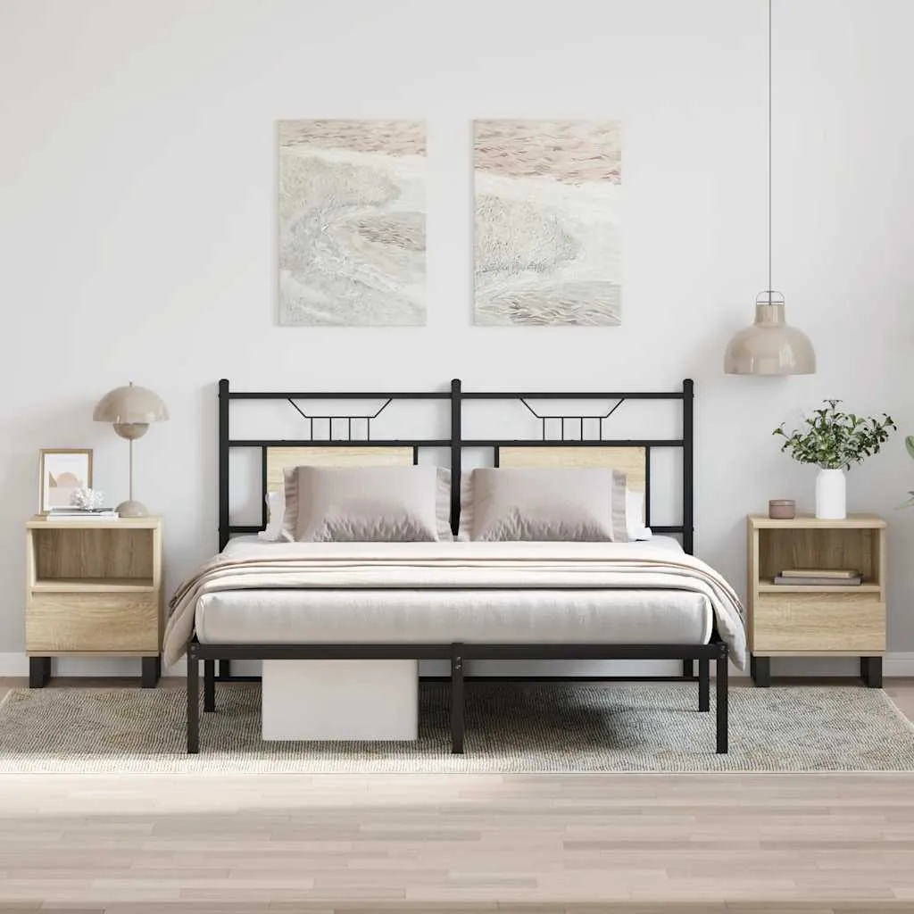 vidaXL Noćni ormarići 2 kom boja hrasta 40x35x50 cm konstruirano drvo - Venlo