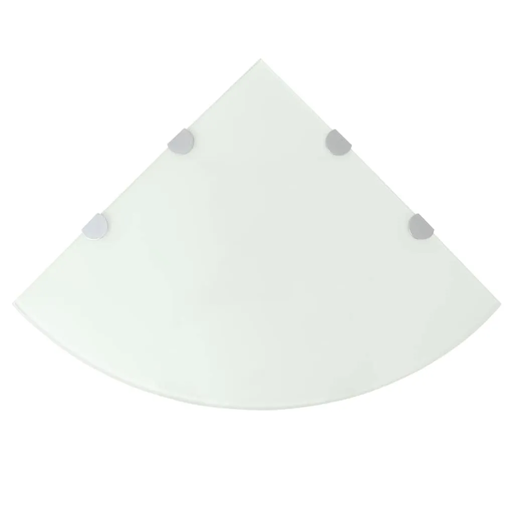 vidaXL Kutne police s nosačima 2 kom staklene prozirne 45 x 45 cm - Venlo