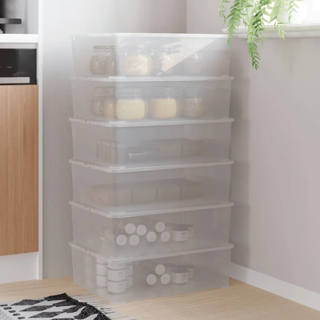 vidaXL Plastične kutije za pohranu 6 kom 25 L za slaganje - Venlo