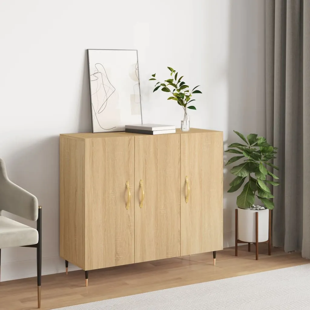 vidaXL Komoda boja hrasta sonome 90x34x80 cm od konstruiranog drva - Venlo