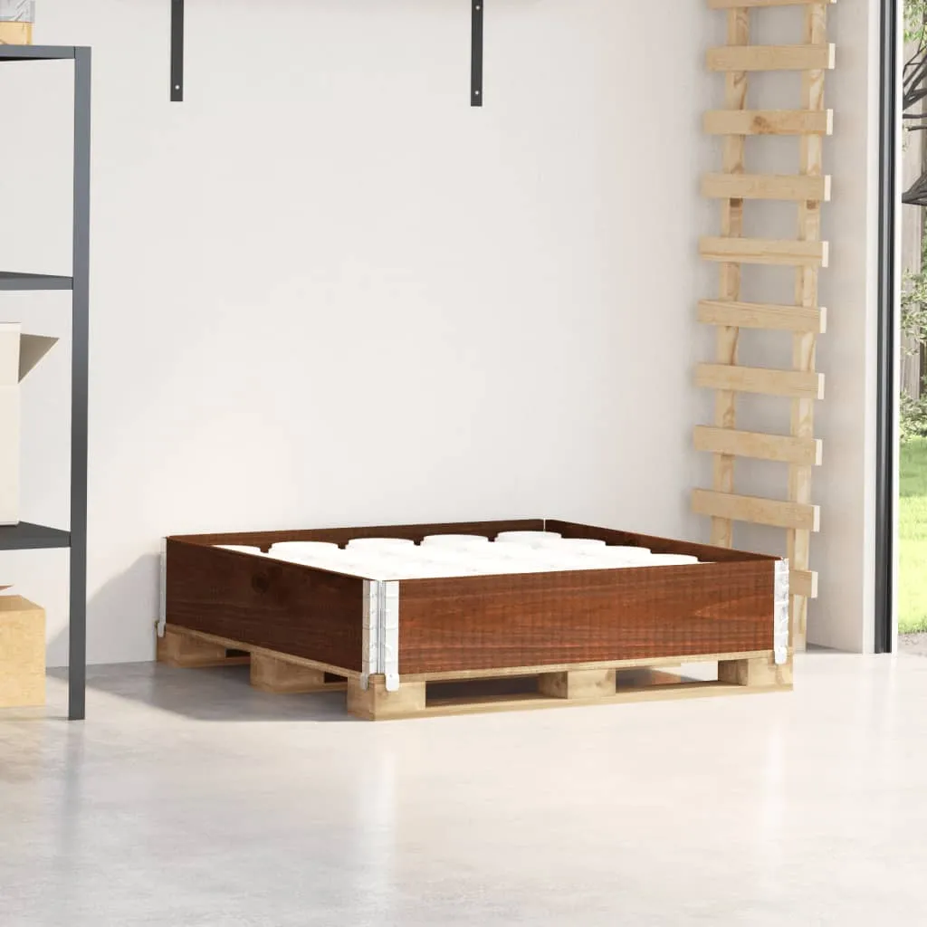 vidaxl okviri za palete smeđi 100x100 cm od masivne borovine - slika 1
